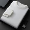 Men's Thick Knit Sweater - Round Neck, Solid Color, 500g, Autumn/Winter