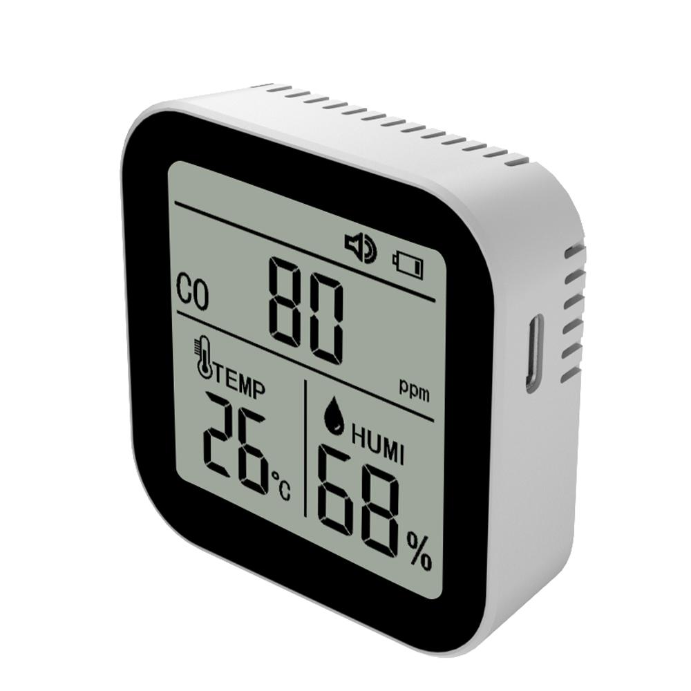 3 In 1 Air Quality Monitor High Accurate CO Carbon Monoxide Temperature Humidity Detector with Alarm Function for Home