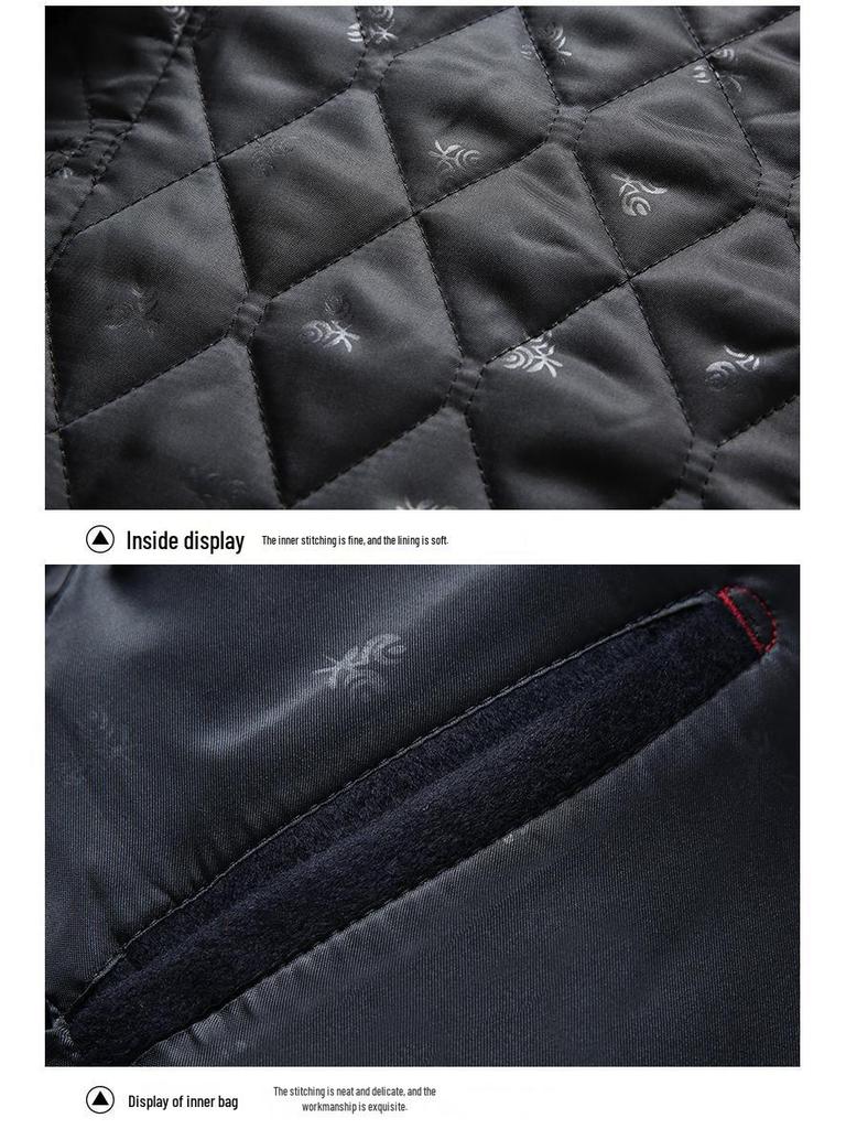 Autumn/Winter Men's Non-Iron Woolen Business Coat with Thick Lining, Fashionable.