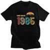 Custom Fashion Vintage 1985 Sun Wilderness 40th Birthday T Shirt Men Tshirt Streetwear Tee 100 Cotton Slim Fit Tshirt Gift