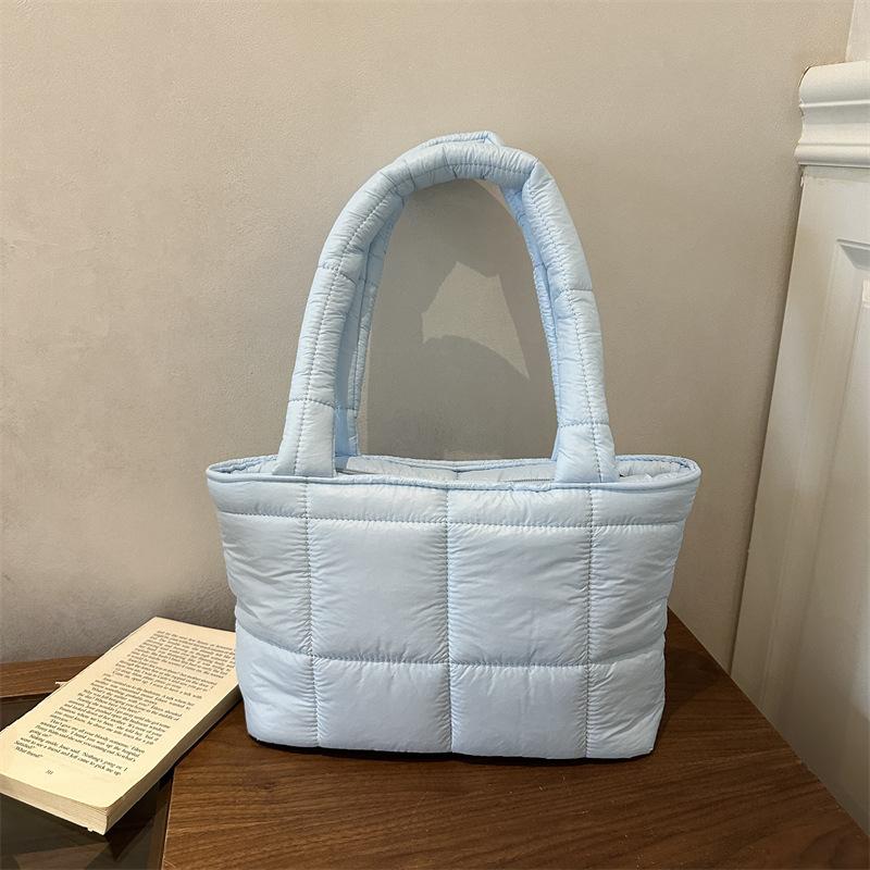 Handbag - Women's Niche Design, Single Shoulder Bag, Fashionable Checkered Underarm Bag, Single Shoulder Bag