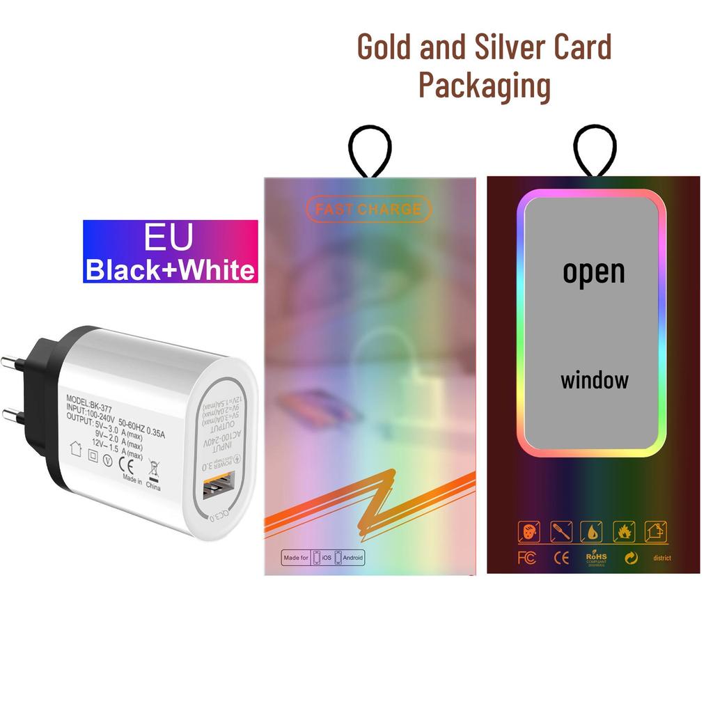 Universal QC3.0 Fast Charging Single Port Charger - UK, EU, US Compatible