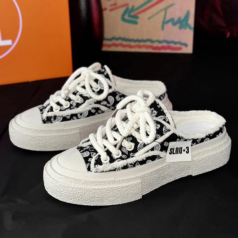 

Новый нишевый дизайн парусиновые туфли мужские и женские повседневные кеды для скейтборда модная обувь для пар модная обувь полушлепанцы 44