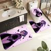 3Pcs Flannel Toilet Mat Set Raven Teen Titans Bathroom Rug Bath Carpet Non Slip Home Decor