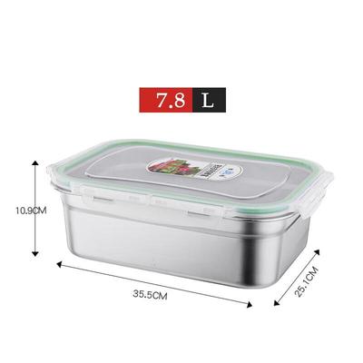 Recipient rectangular pentru depozitarea alimentelor din oțel inoxidabil 304