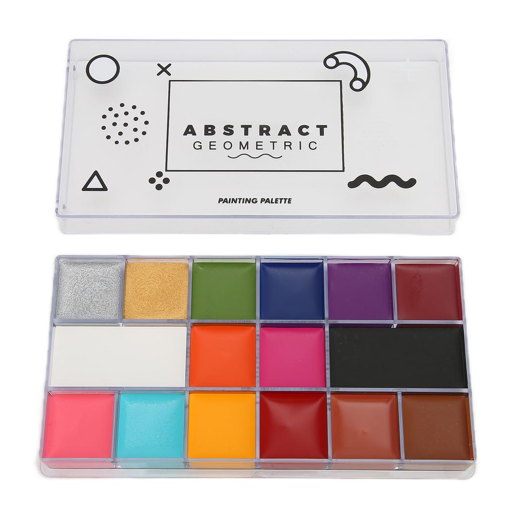 IMAGIC 16 Colors Face Body Paint Oil Athena Face Painting Palette for Halloween Cosplay Costumes