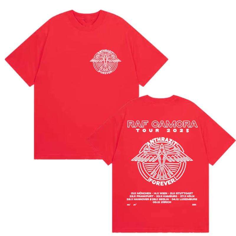 Rapper Raf Camora Tour 2025 Merch T Shirt Unisexs Hip Hop Oversized Cotton Tshirts Retro Style Gothic Fashion Tshirt Streetwear