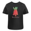 Merry Christmas Greeting With Red Bell  Adult T Shirt Ta051091