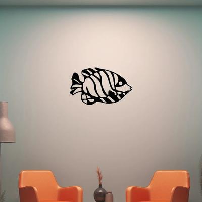 1-Piece Sea Fish Metal Wall Art - Stylish Decor for Living Room, Bedroom, and Outdoor Spaces | Elegant Metal Wall Hanging