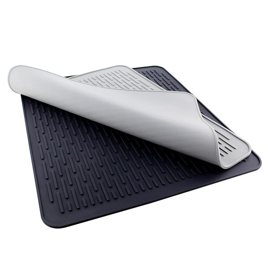 Dish Drying Mat Flexible Cups Plates Draining Tableware Dishware Forks Anti-slip Reusable Hanging Table Dinnerware Pad