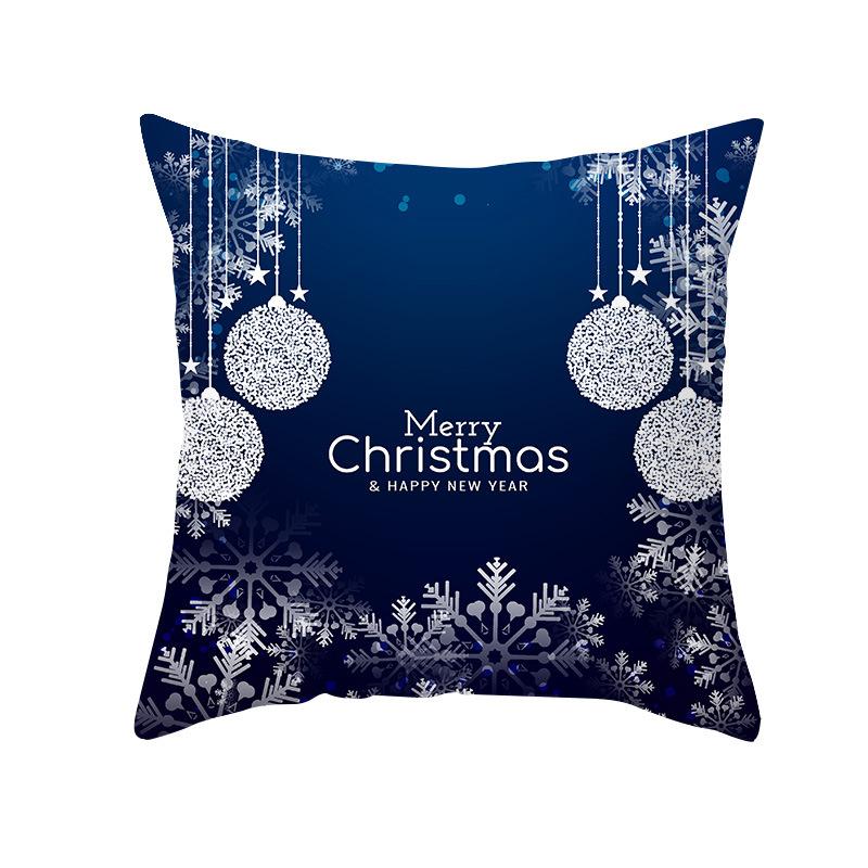 Blue Collection Sofa Car Office Cushion Cover Christmas Decoration Pillowcase Home Decor