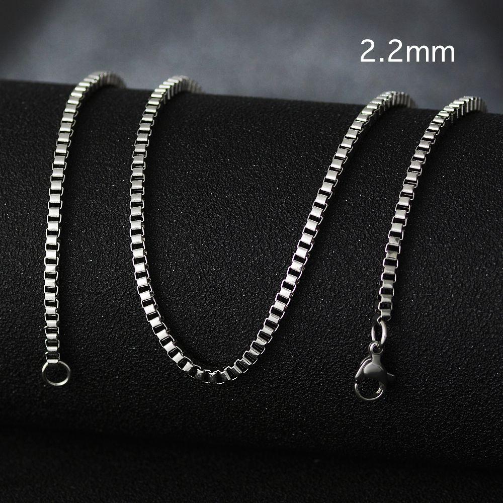 50cm Nuova Moda Catena in Acciaio Inossidabile 1,2-3mm Colore Argento Oro Rosa Collana Gioielli Placcatura Sottovuoto Accessori Choker Collare