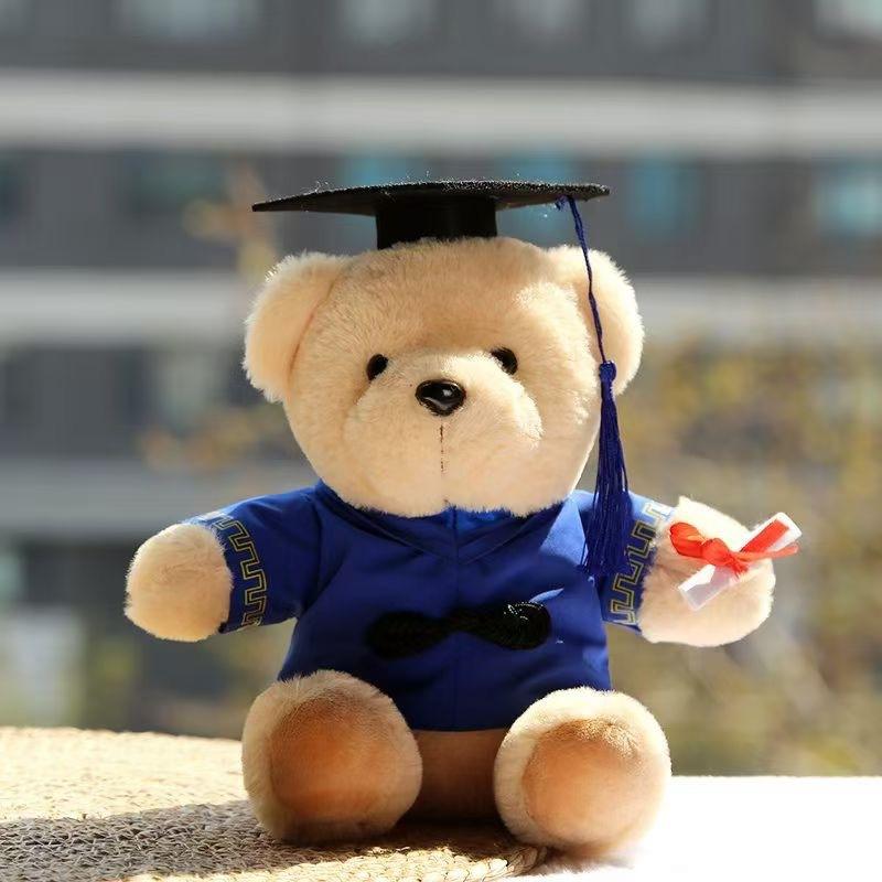 Graduation Season Wear Doctor Hat, Dr. Bear Doll, Dr. Bear Plush Teddy Bear Graduation Bear Doll Gift