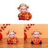 Prosperity Wealth God Resin Car Ornament With Lucky Symbols For New Year Gift