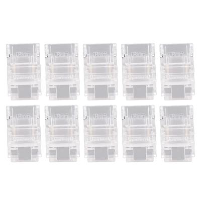 10 Pcs LED Light Strip Connectors 2Pin 8mm Strip To Strip Solderless COB LED Light Strip Connectors
