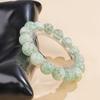 Mei Zhuo Natural Green Fluorite Snowflake Feather Crystal Bead Bracelet