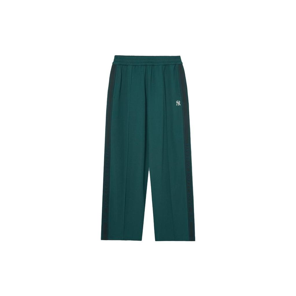 MLB SS23 New York Yankees Logo Letter Print Elastic Waist Mid Rise Straight Leg Knit Sports Pants Unisex pants Green 3APTB0731-50GNP