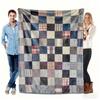 Vintage karierte Patchwork-Flaneldecke, Retro-Karomuster-Überwurf, Weich und gemütlich für rustikale Wohnkultur, Warmes Sofa-Couch-Geschenk