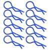10Pcs RC Car Shell Clip RShape Metal Body Clips Pins for 1 5 1 6 1 8 1 10 RC Car(Gold )