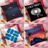 C-Columbia Outdoor Brand Cushion Cover Pattern Printed Pillowcase for Living Room Sofa Cushion Cover & Bedroom Decor