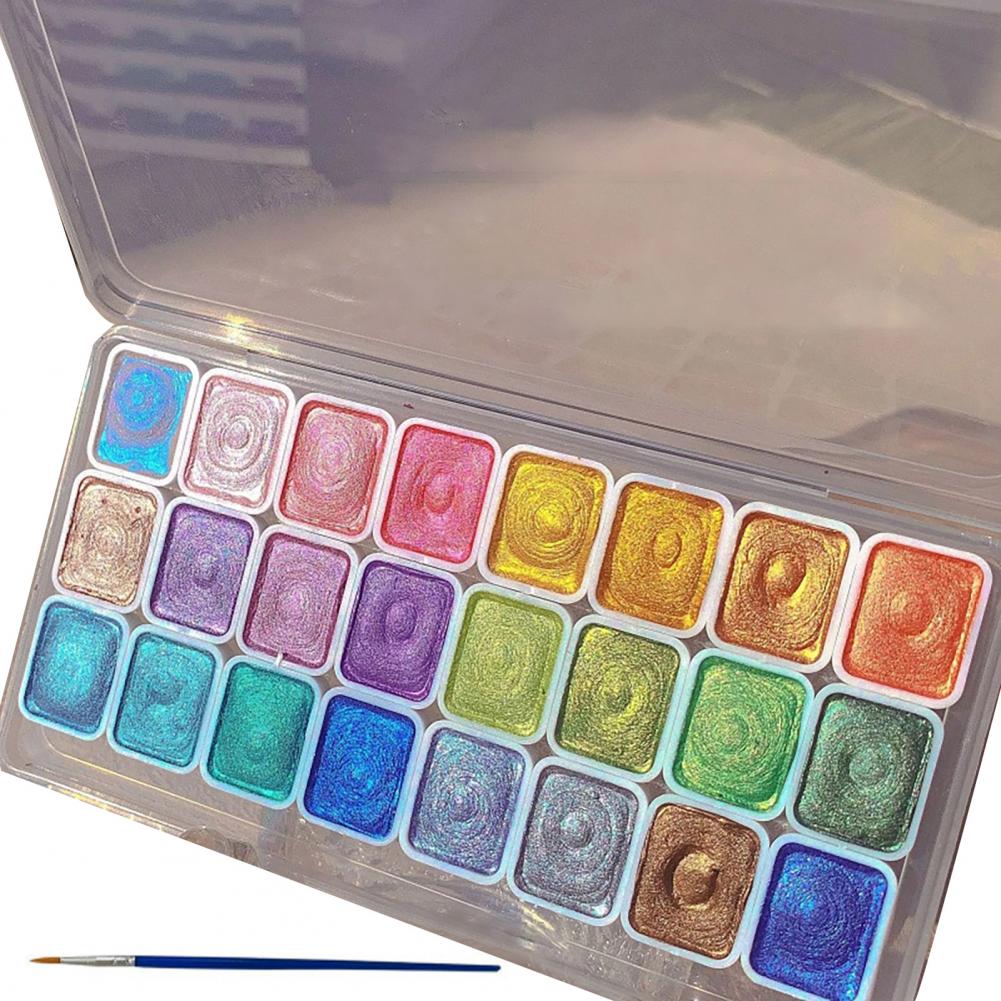 20/24 Colors Watercolor Paint Set High Transparency Fine Pigment Distribution Chinese Painting Pigment Palette