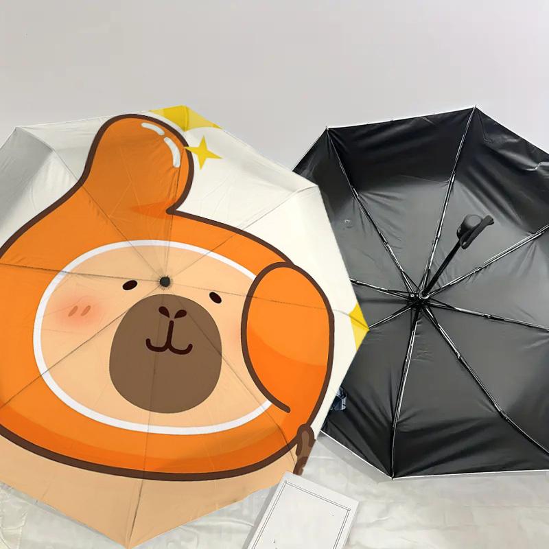 1PC Bear Thumbs Up Umbrella-8-Rib Reinforced, Automatic Open, Lightweight & Durable, Cute Fashion Accessory for Outdoor-T352
