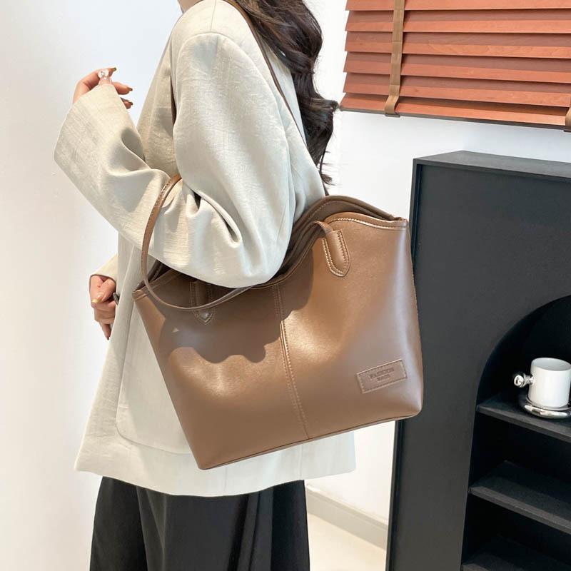 Retro Convertible Tote Bag Women's Spacious Shoulder Purse Vintage Work Commute Minimalist Casual Crossbody Handbag AVE