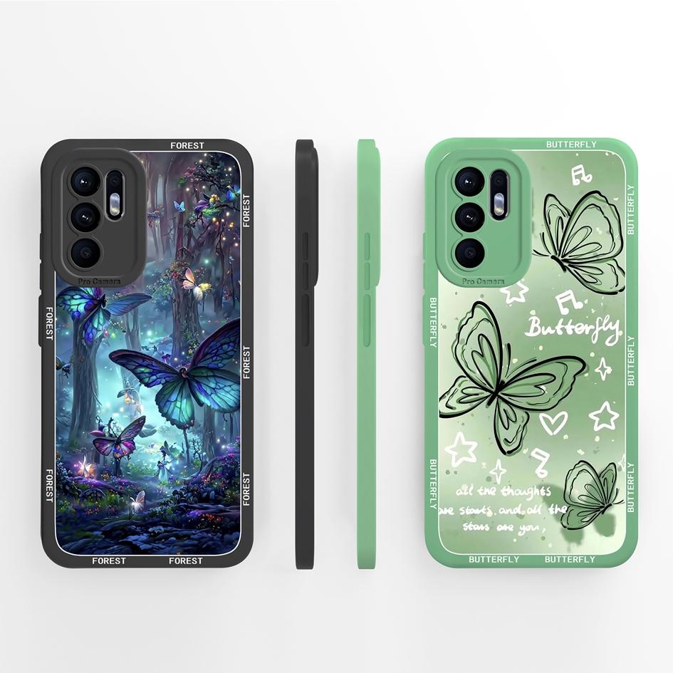 Hülle Für OPPO Reno6 6Z 7 7Z 8 8Z 10 Pro Plus Lite 4G 5G Niedliches Erdbeer-Bärenmuster Weiches Flüssigsilikon Hohe Qualität Rutschfestes Gehäuse Für OPPO Capa
