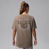 Jordan T Shirts Women's Light Mocha Gray Brown Crew Neck Moderate