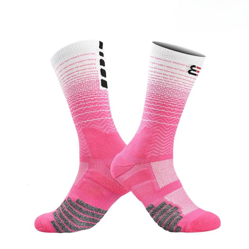 1 Pair Men High Quality Outdoor Sports Socks Breathable Running Cycling Basketball Road Bike Socks