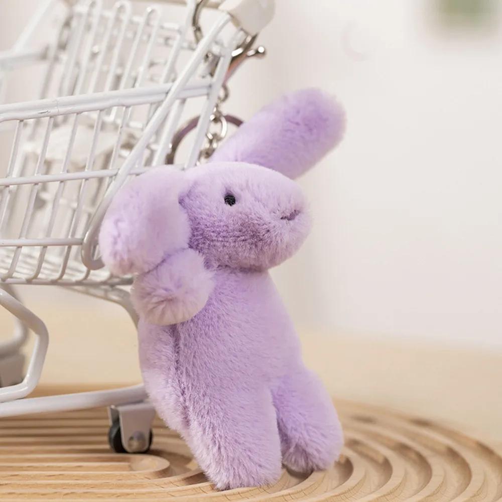Cute Cartoon Bunny Plush Doll Keychain Girl Ragdoll Backpack Decoration Pendant Gift
