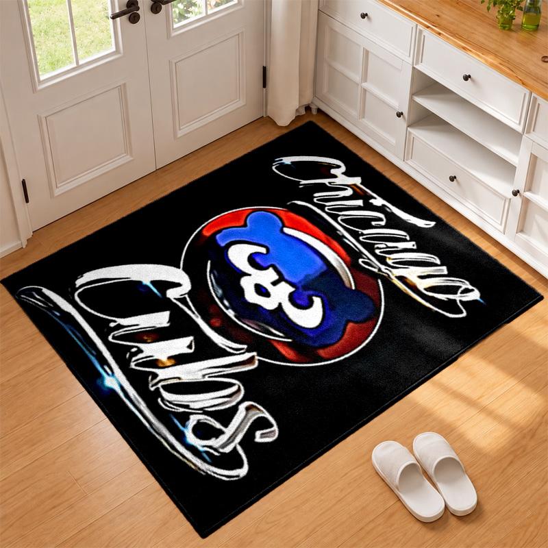 Chicago Cubs Carpet Door Mat for Living Room or Bedroom Protective Mat Under Chair Office Decoration Christmas Gift Birthday Present