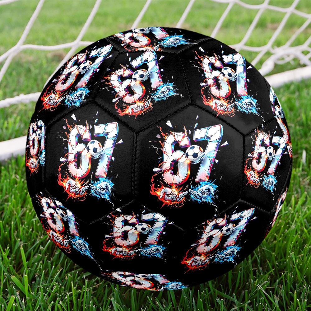 1pc Soccer Fire Ice Size 5 Soccer Ball Professional Match Training Football Indoor &Outdoor Sports Ball Lightweight Durable C6572