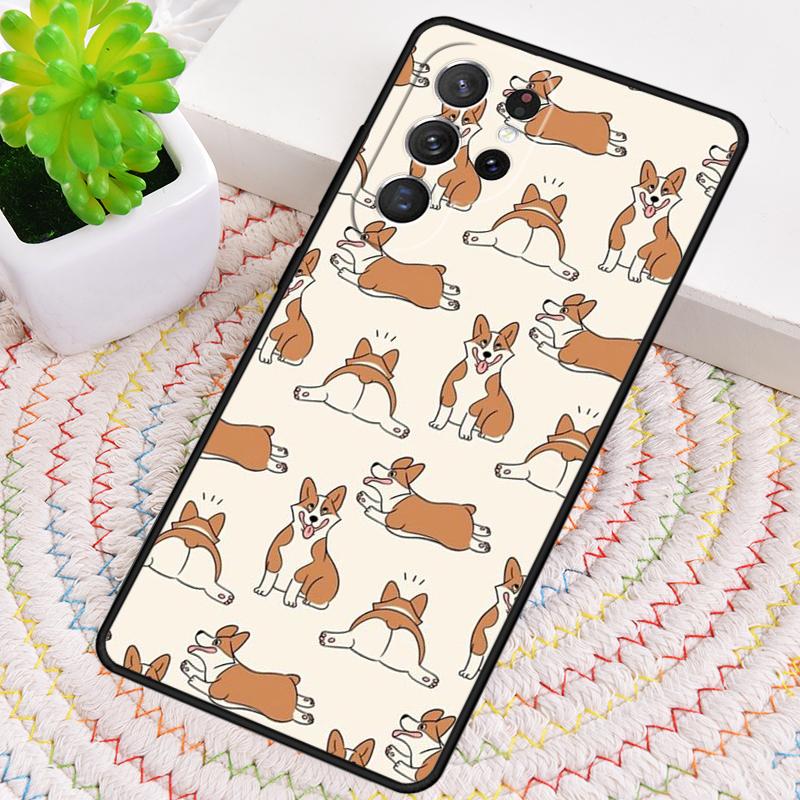 Welsh Corgi Collage TPU Phone Case For Samsung Galaxy note 10 pro S26 S25 S24 S23 S22 Ultra Plus S21 FE S20 Shockproof Cover