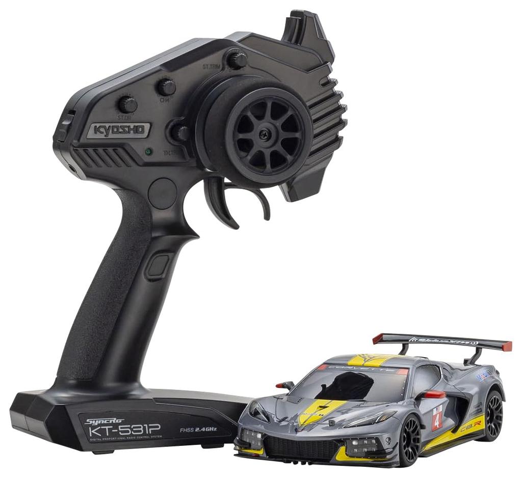 Kyosho Mini-Z RWD MR-04 Readyset Chevrolet Corvette C8.R Gunmetal Electric Radio Control (32356GM)
