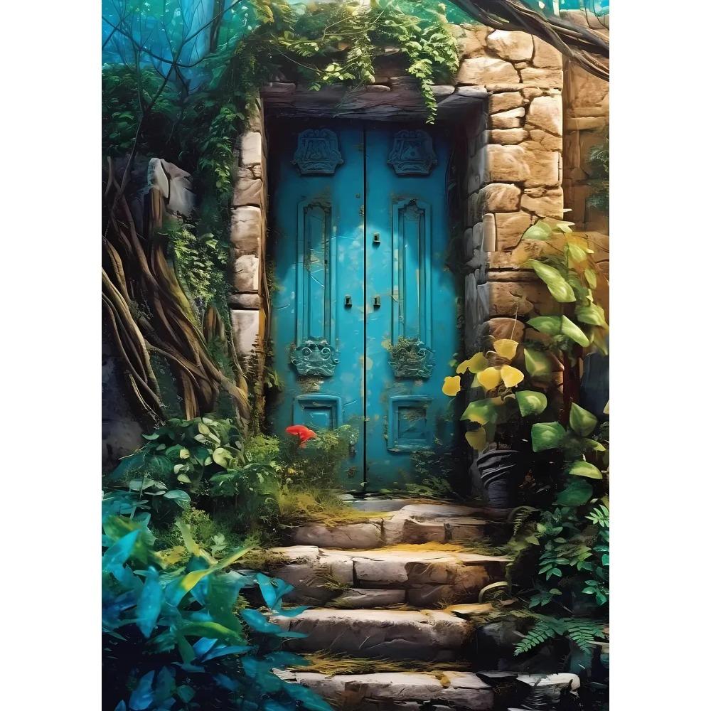 Mysterieuze Betoverde Bos Poster Zonovergoten Elfenbos Pad Sprookjes Prints Canvas Schilderij Muurfoto Huis Woonkamer Decor