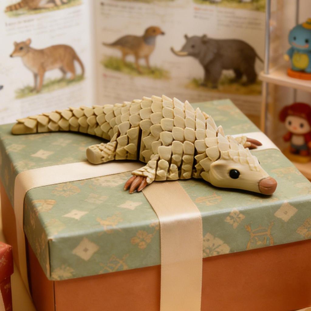 3D Printed Pangolin Movable Joint Decoration Figurine Model Desktop Ornament pangolin model Collectibles birthday gift for kids