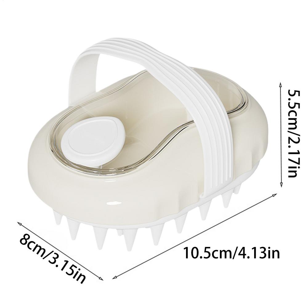 

Scalp Brush Hair Scalp Massager Silicone Soft Bristles Head Massage Exfoliator For Stress Relief Home Spa Wet Dry Hair білий