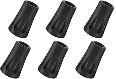 Trekking Pole Rubber Cap Replacement Rubber Cap Type of [ALLVD] Climbing/Skiing/Walking/Hiking Anti-Slip Wear-resistant General-purpose (Set 6)