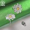 Girlish 925 Sterling Silver Daisy Stud Earring Elegant Versatile Jewelry For Women Birthday Anniversaries Party Gift Accessories