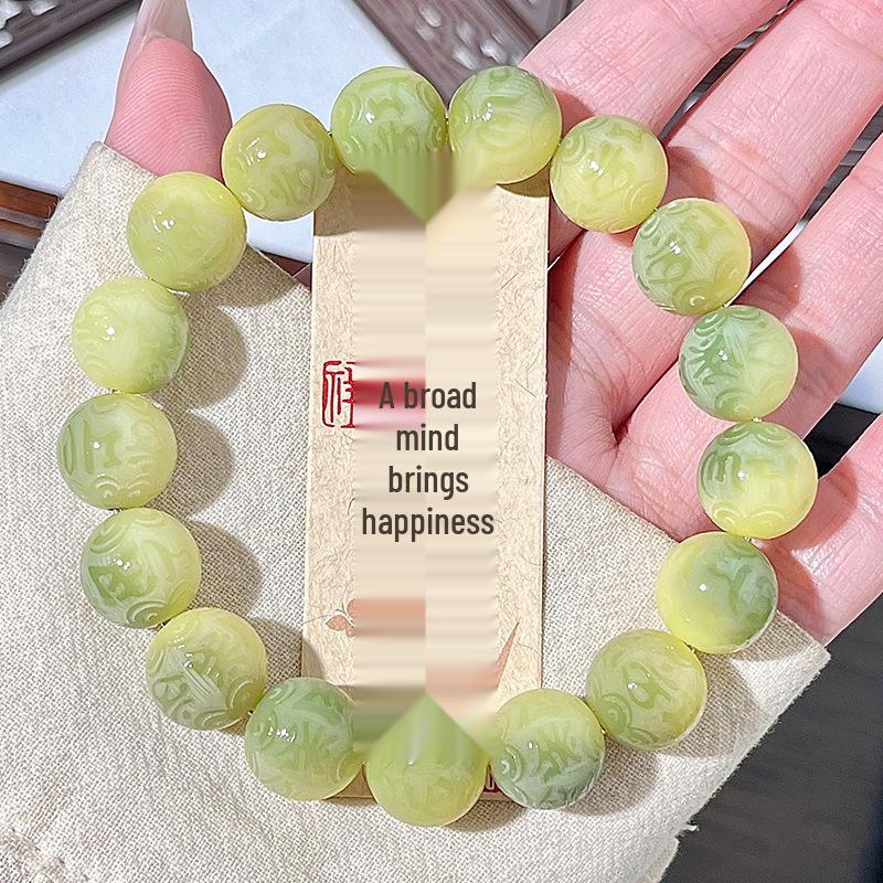 Bodhi Root Six-Character Mantra Beads: Women's Wrap-Around Bracelet for Prayer & Meditation.