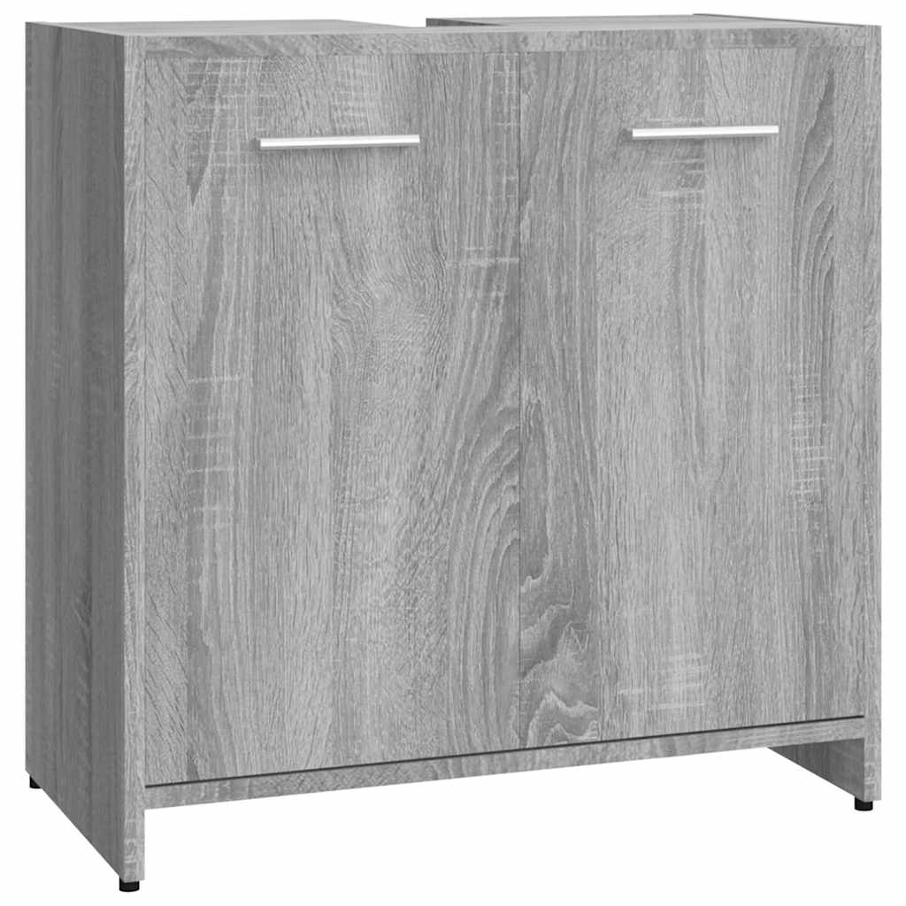 Bathroom Cabinet Gray Sonoma 60 X 33 X 60 Cm Particleboard