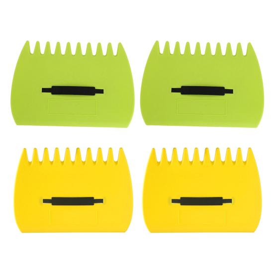 2 Pairs Leaf Scoops Hand Rakes Large Plastic Leaves Grabber Claws Yard Scoops for Picking Up Leaves Grass Lawn Clippings Twigs Debris