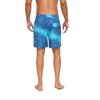 Men's Double-Layer Printed Beach Shorts Drawstring Swim Trunks