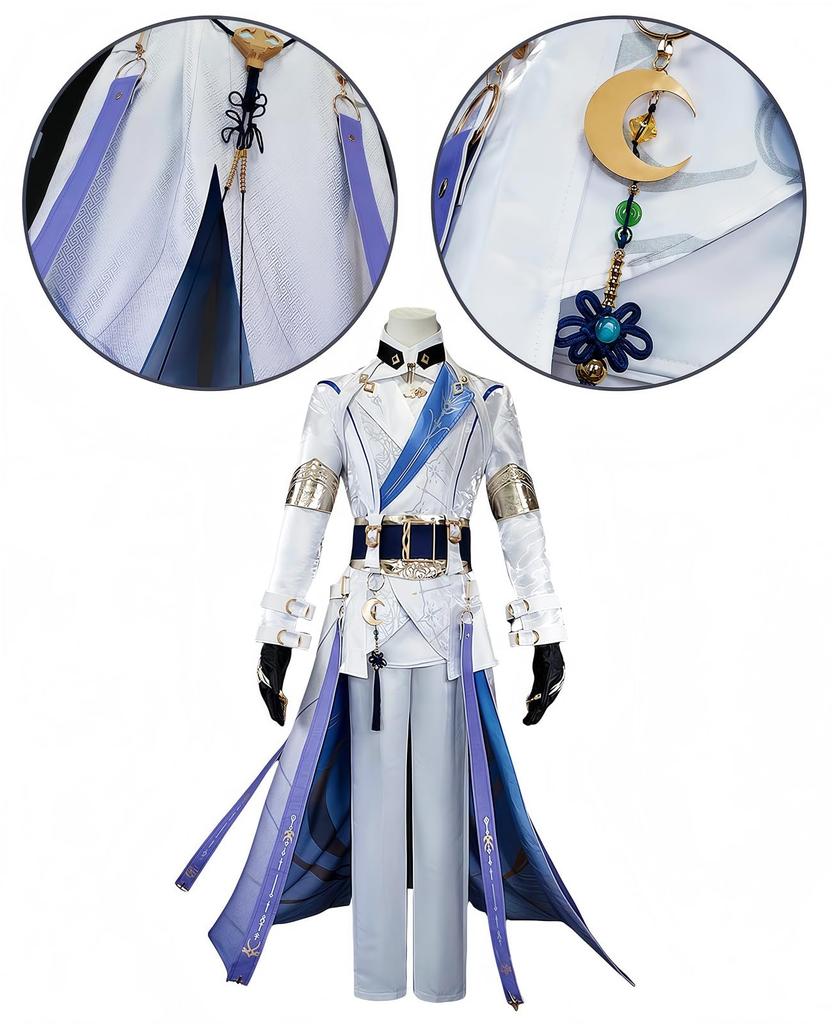 [NOKIJP] Seiya Cosplay Costume from Koi To Miku, Protagonist, Koi Miku Cosplay Combat Uniform Set with Embroidery, Popular Game Costume (Large)