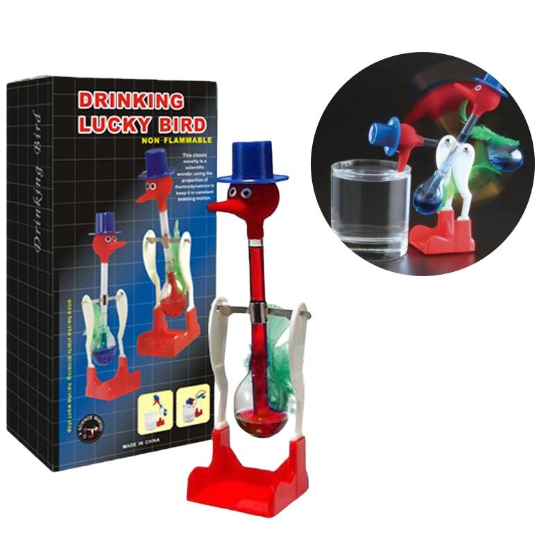 Novità Giocattolo Uccellino Bevitore Acqua Divertente Uccellino Fortunato Oscillante Vetro Liquido Continuo Papera Giocattoli Creativi Per Bambini Ragazzo Ragazza