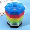 Portable 7-Day Octagonal Pill Case with Labeled Compartments