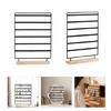 6-Tiers Earring Holder for Hanging Earrings Ear Studs with Wood Base Women Girls