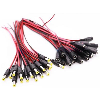 DC Rot/Schwarz Stecker & Buchse zu Krokodilklemme Batterielade- & Testkabel, 5,5x2,1 Stecker