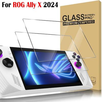2pcs Handheld Console Protective Film HD Tempered Glass for ROG Ally X 2024 Anti Fingerprint